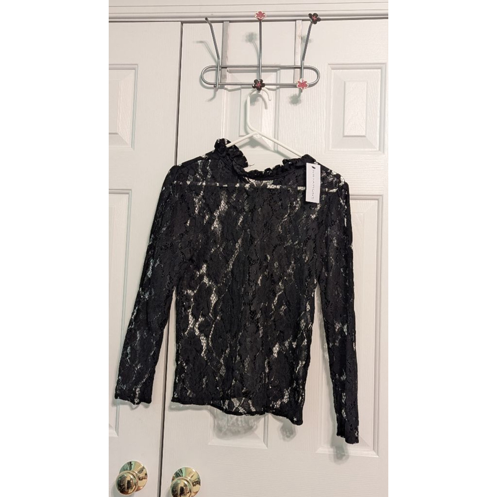 Women's Notations Blouse, Size M, Black